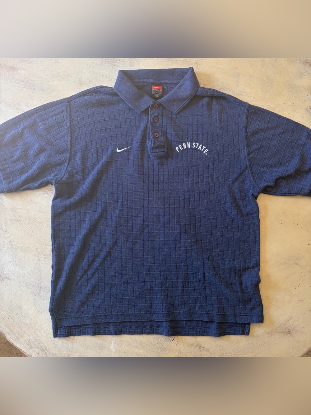 Vintage PENN STATE NIKE Team Polo Short Size Medium Embroidered College NCAA